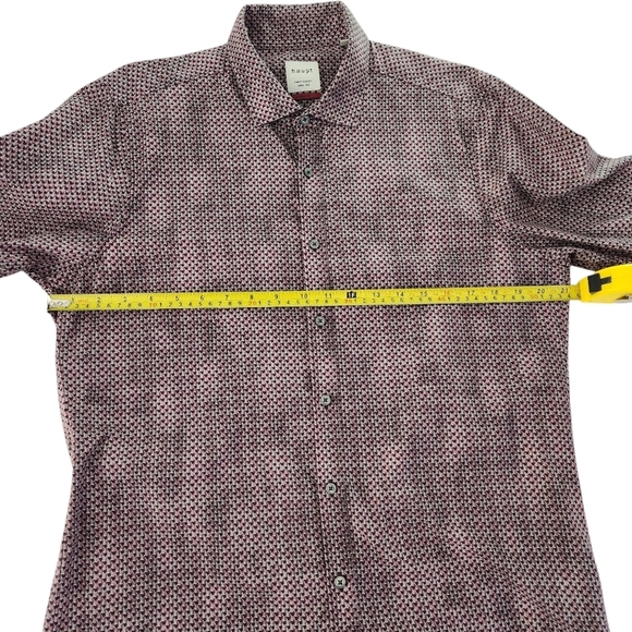 HAUPT Patterned Button-Down Shirt 16 1/2 (large) - Picture 11 of 12